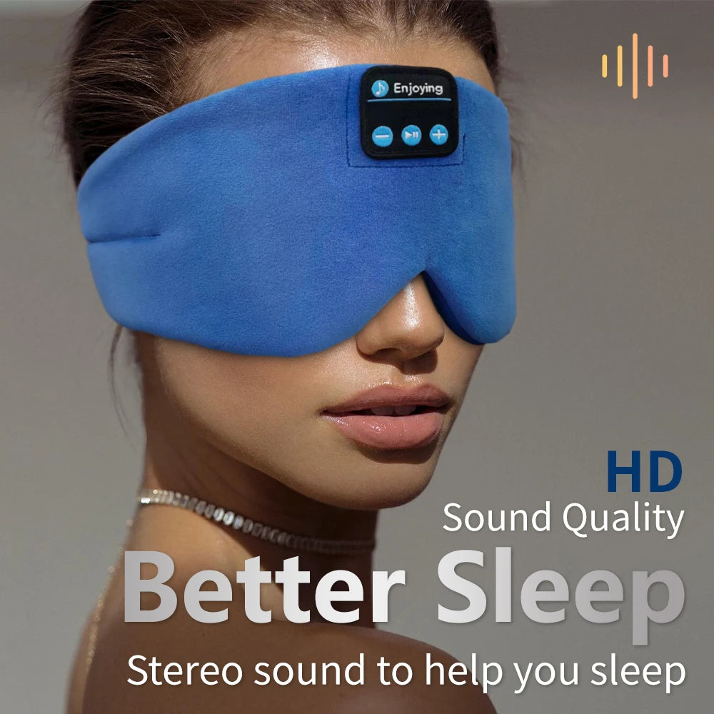 Eye Mask with Bluetooth Headphones for Sleeping Soft Eye Mask with Wireless Headphones,  Adjustable Music Mask Insomnia