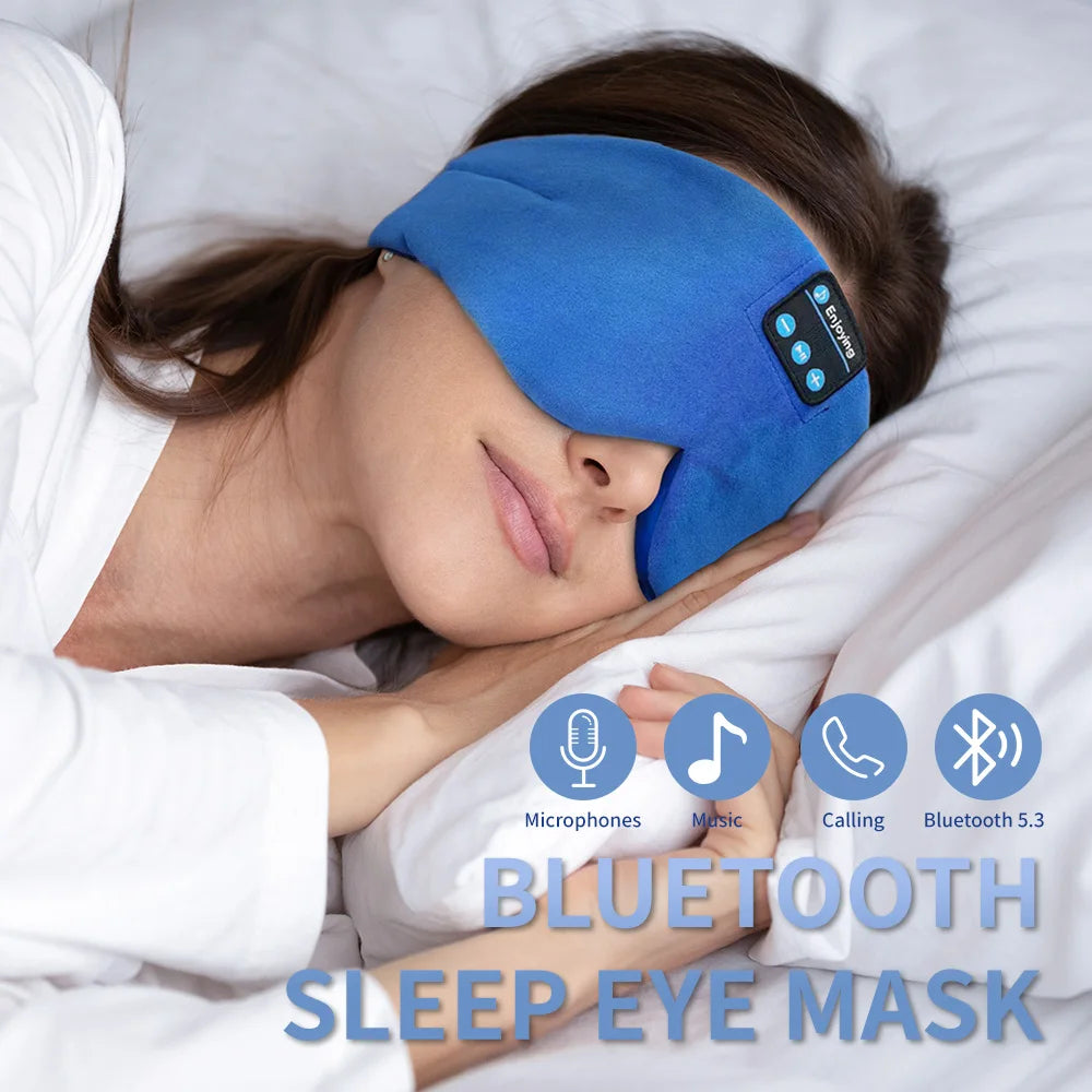 Eye Mask with Bluetooth Headphones for Sleeping Soft Eye Mask with Wireless Headphones,  Adjustable Music Mask Insomnia