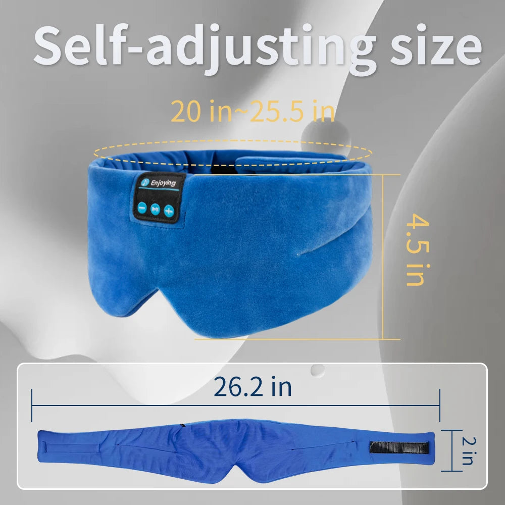 Eye Mask with Bluetooth Headphones for Sleeping Soft Eye Mask with Wireless Headphones,  Adjustable Music Mask Insomnia